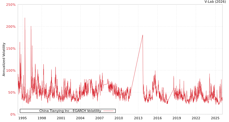 graph of China Tianying Inc EGARCH