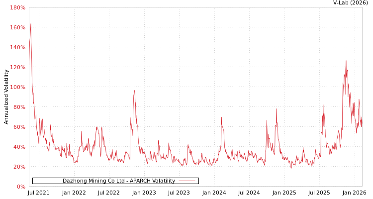 graph of Dazhong Mining Co Ltd APARCH