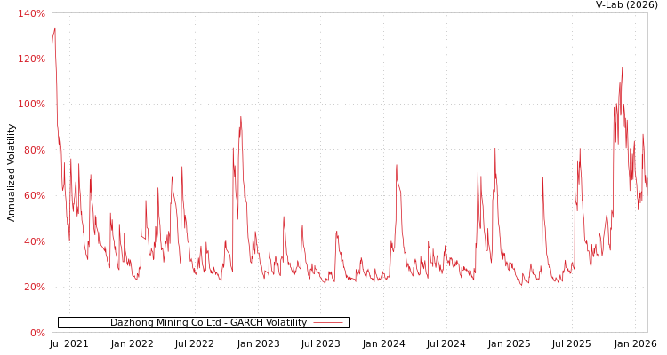 graph of Dazhong Mining Co Ltd GARCH