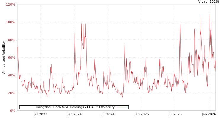 graph of Hangzhou Hota M&E Holdings EGARCH