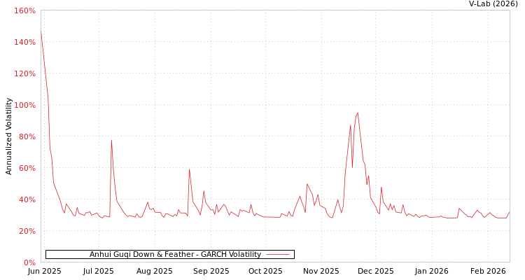 graph of Anhui Guqi Down & Feather GARCH