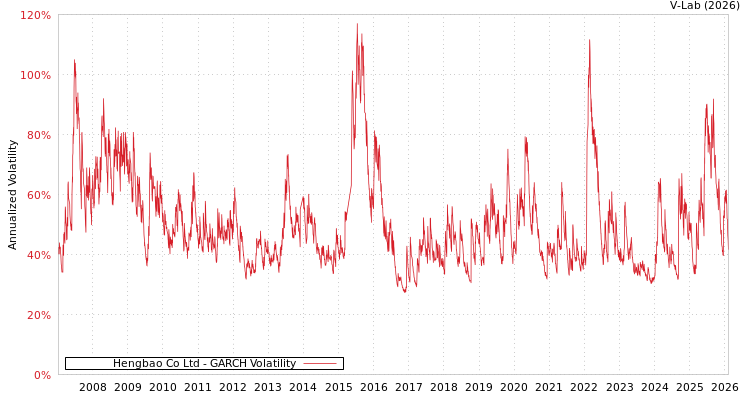graph of Hengbao Co Ltd GARCH