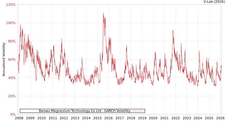 graph of Baowu Magnesium Technology Co Ltd GARCH