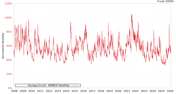 graph of Youngy Co Ltd APARCH