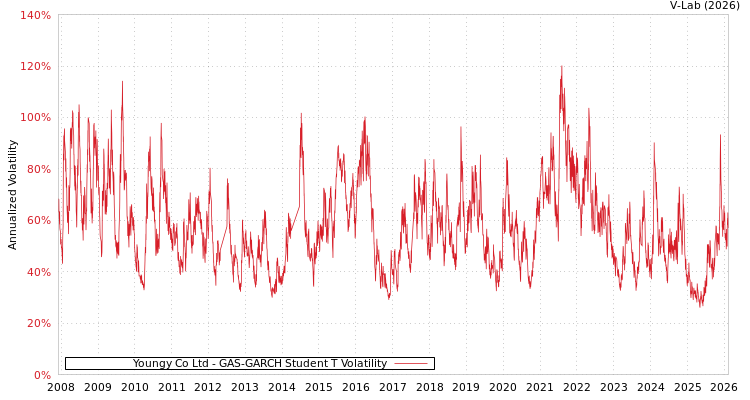 graph of Youngy Co Ltd GAS-GARCH-T