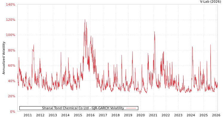 graph of Shanxi Tond Chemical Co Ltd GJR-GARCH