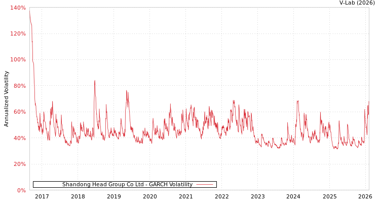 graph of Shandong Head Group Co Ltd GARCH