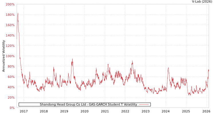 graph of Shandong Head Group Co Ltd GAS-GARCH-T