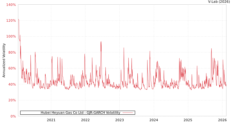 graph of Hubei Heyuan Gas Co Ltd GJR-GARCH