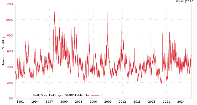 graph of SeAH Steel Holdings EGARCH