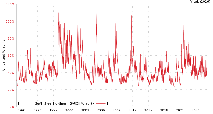 graph of SeAH Steel Holdings GARCH