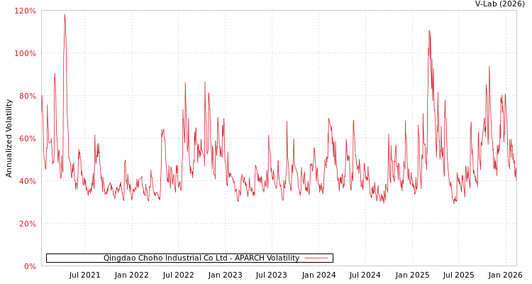 graph of Qingdao Choho Industrial Co Ltd APARCH