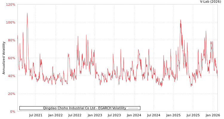 graph of Qingdao Choho Industrial Co Ltd EGARCH