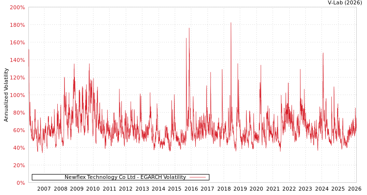 graph of Newflex Technology Co Ltd EGARCH
