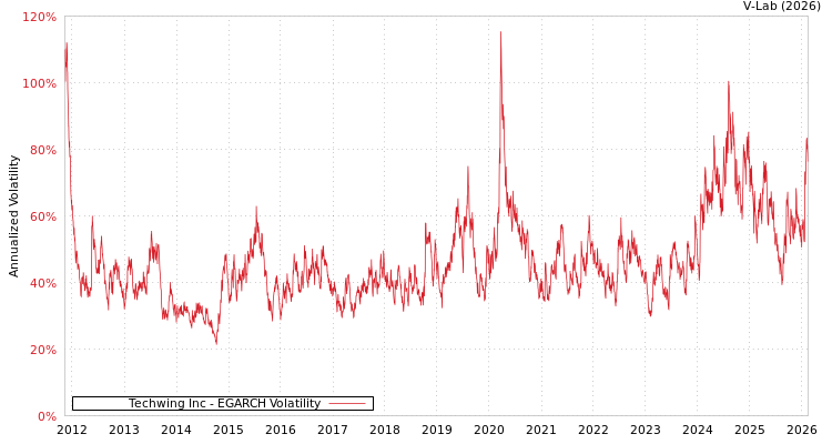 graph of Techwing Inc EGARCH