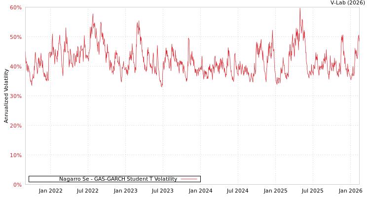 graph of Nagarro Se GAS-GARCH-T