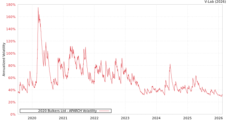 graph of 2020 Bulkers Ltd APARCH