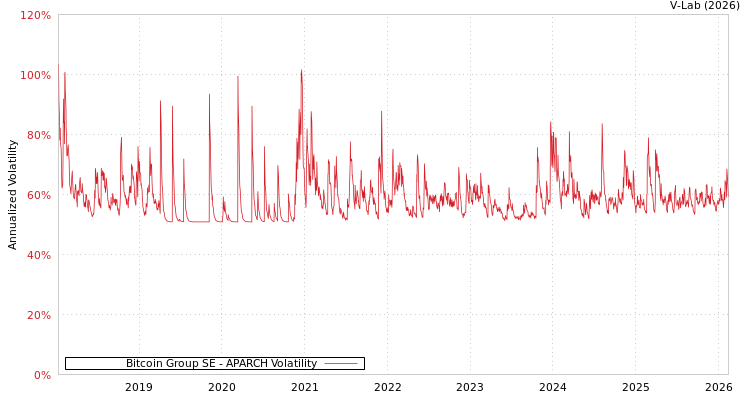 graph of Bitcoin Group SE APARCH