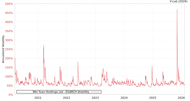 graph of Wei Yuan Holdings Ltd EGARCH