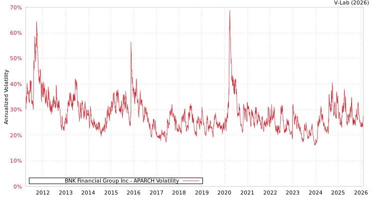 graph of BNK Financial Group Inc APARCH