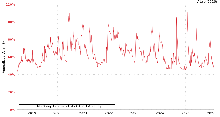 graph of MS Group Holdings Ltd GARCH