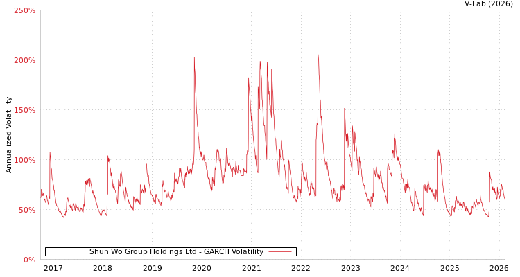 graph of Shun Wo Group Holdings Ltd GARCH