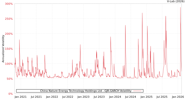 graph of China Nature Energy Technology Holdings Ltd GJR-GARCH