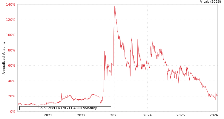 graph of Shin Steel Co Ltd EGARCH