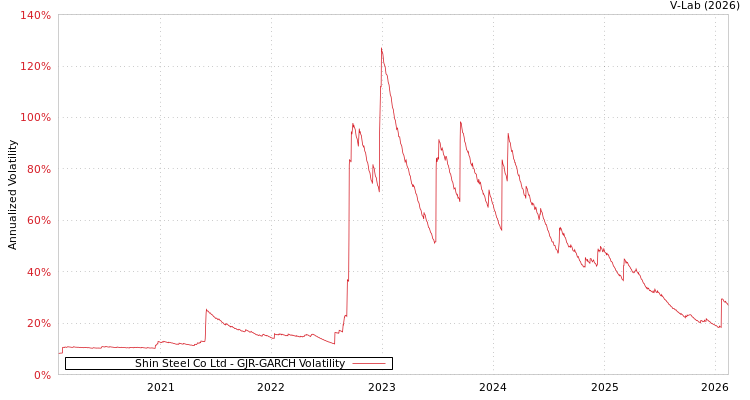 graph of Shin Steel Co Ltd GJR-GARCH