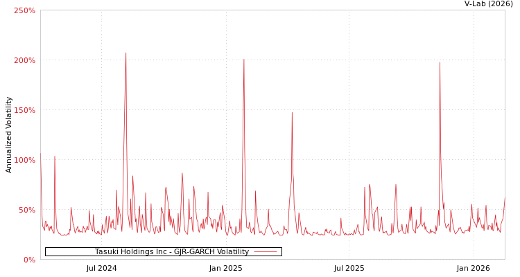 graph of Tasuki Holdings Inc GJR-GARCH