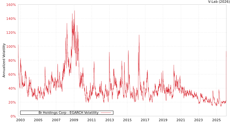 graph of Br Holdings Corp EGARCH