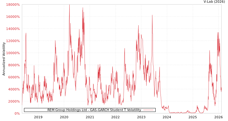 graph of REM Group Holdings Ltd GAS-GARCH-T