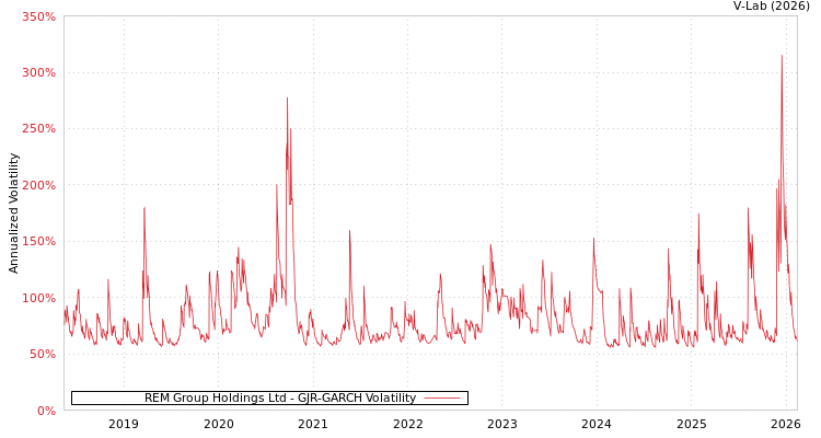 graph of REM Group Holdings Ltd GJR-GARCH