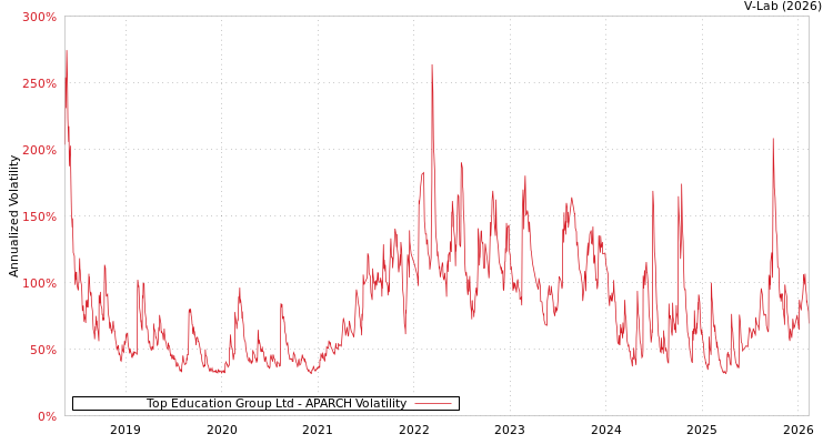 graph of Top Education Group Ltd APARCH