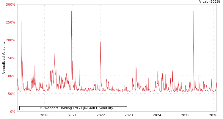 graph of TS Wonders Holding Ltd GJR-GARCH