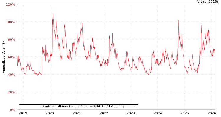 graph of Ganfeng Lithium Group Co Ltd GJR-GARCH