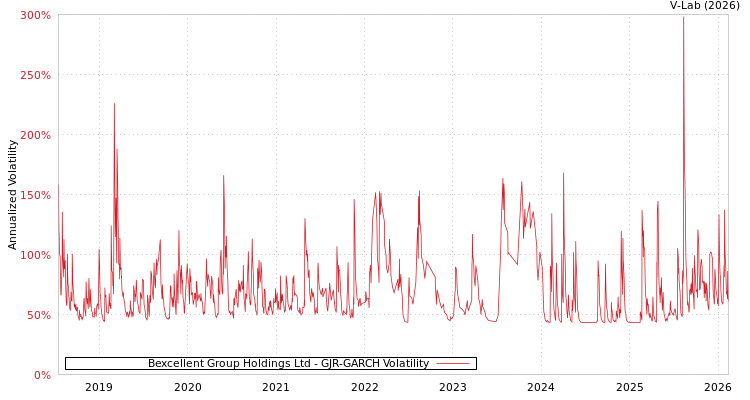 graph of Bexcellent Group Holdings Ltd GJR-GARCH
