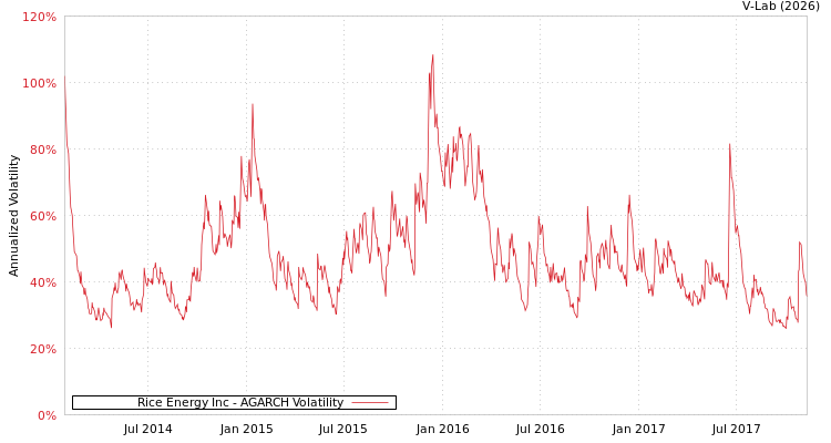 graph of Rice Energy Inc AGARCH