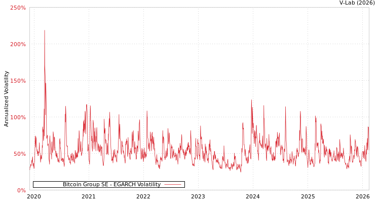 graph of Bitcoin Group SE EGARCH