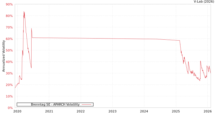 graph of Brenntag SE APARCH