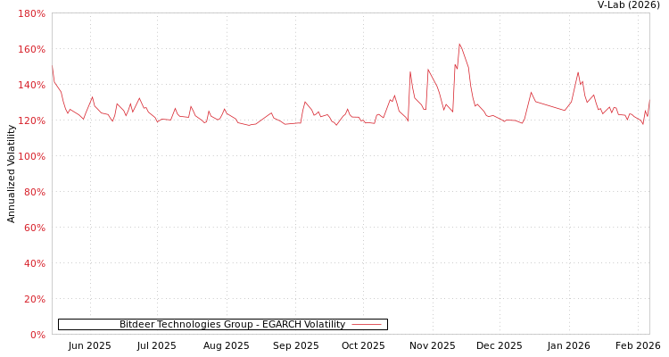 graph of Bitdeer Technologies Group EGARCH