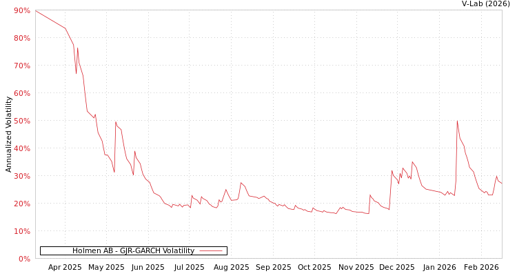 graph of Holmen AB GJR-GARCH