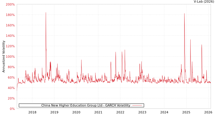 graph of China New Higher Education Group Ltd GARCH