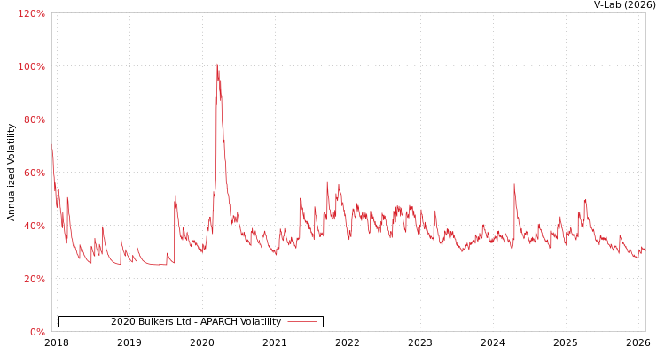 graph of 2020 Bulkers Ltd APARCH