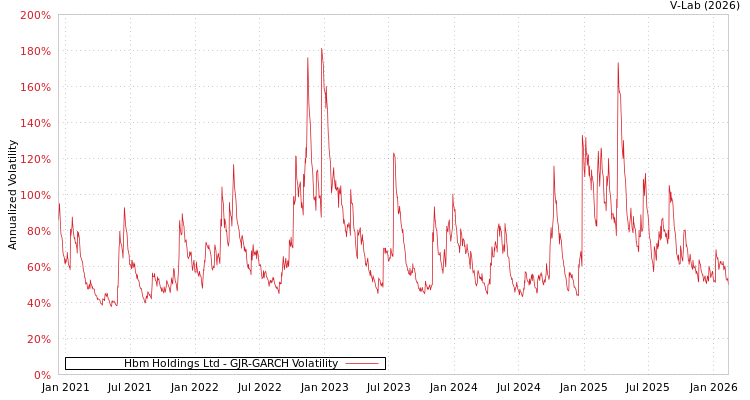graph of Hbm Holdings Ltd GJR-GARCH