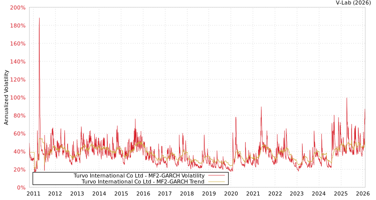 graph of Turvo International Co Ltd MF2-GARCH