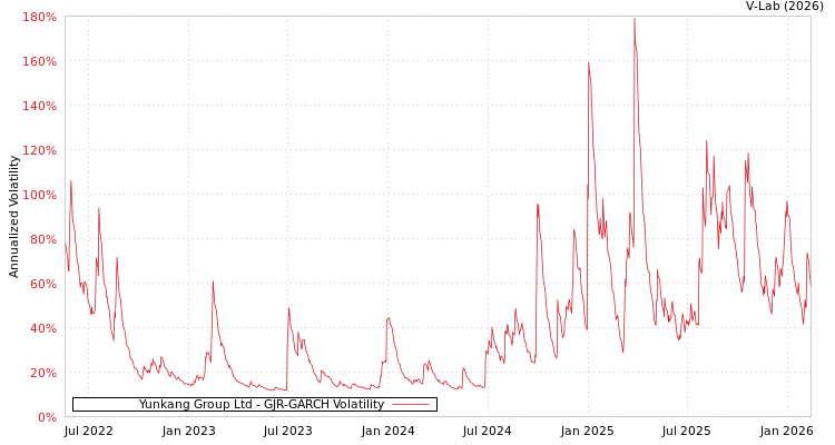 graph of Yunkang Group Ltd GJR-GARCH