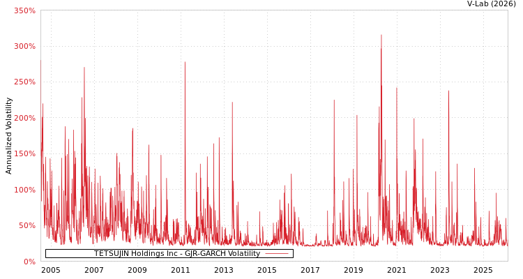 graph of TETSUJIN Holdings Inc GJR-GARCH