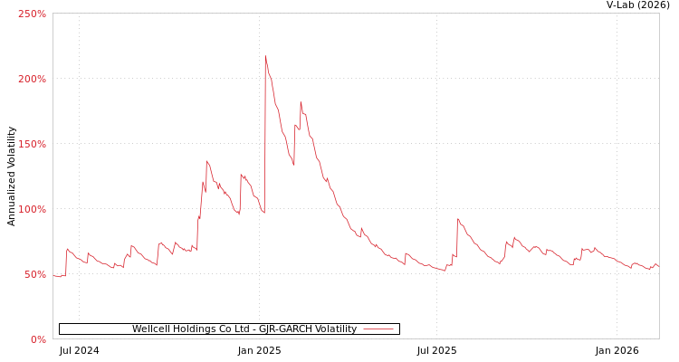 graph of Wellcell Holdings Co Ltd GJR-GARCH