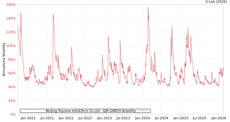 graph of Beijing Topnew Info&Tech Co Ltd GJR-GARCH